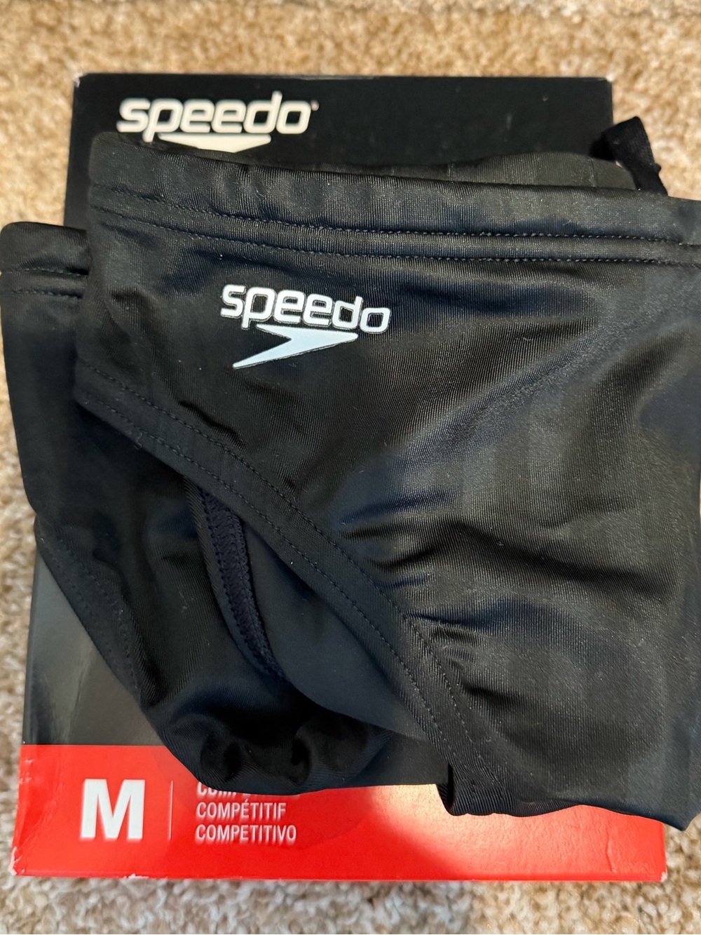 Speedo Black Men's Aquablade Swim Brief size 30